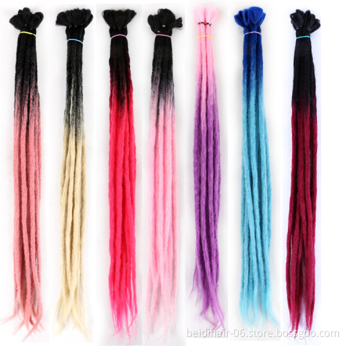 Hand Made Dreadlock Hair Extensions Crochet Braiding Hair Synthetic Dreadlocks Faux Locs Dreads